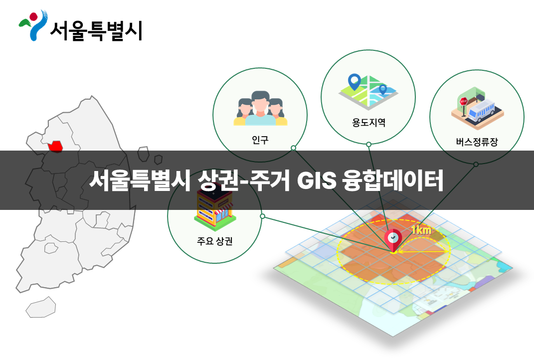 '서울특별시 상권-주거 GIS 융합데이터'상품 썸네일 이미지