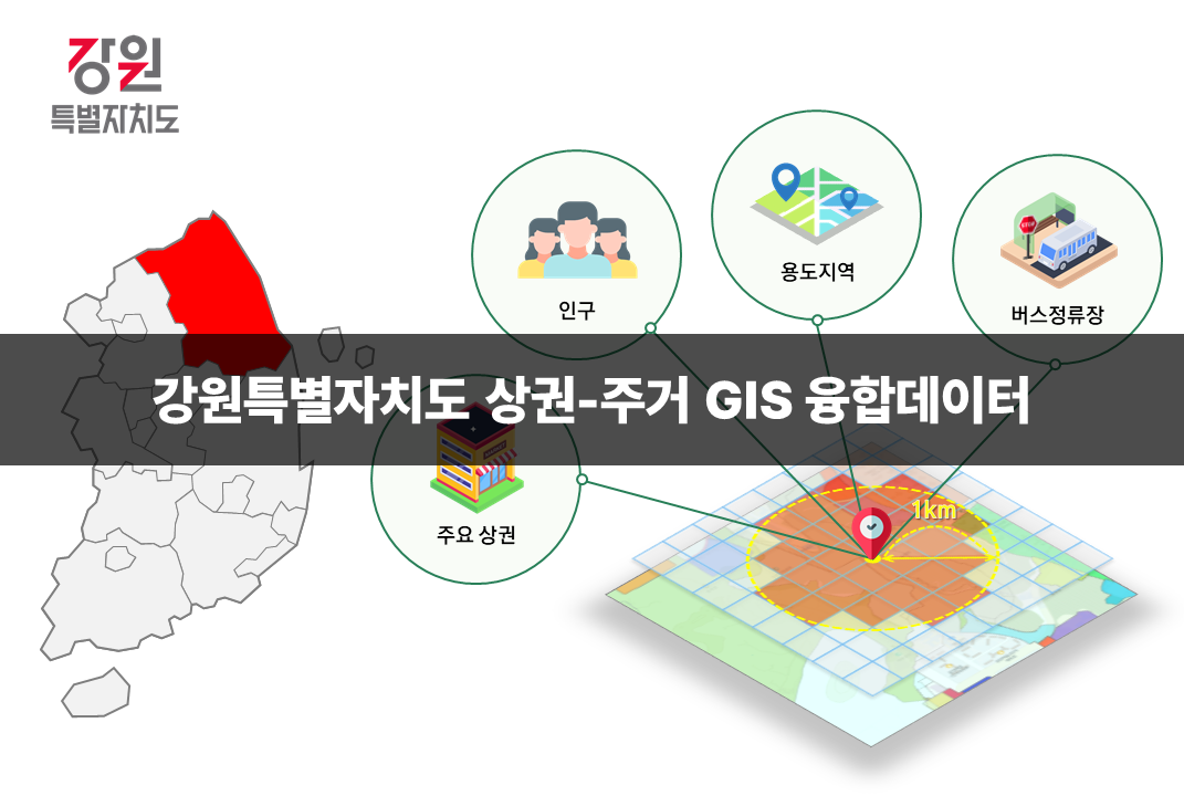 '강원특별자치도 상권-주거 GIS 융합데이터'상품 썸네일 이미지