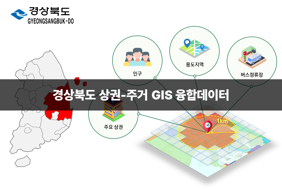 '경상북도 상권-주거 GIS 융합데이터'상품 썸네일 이미지