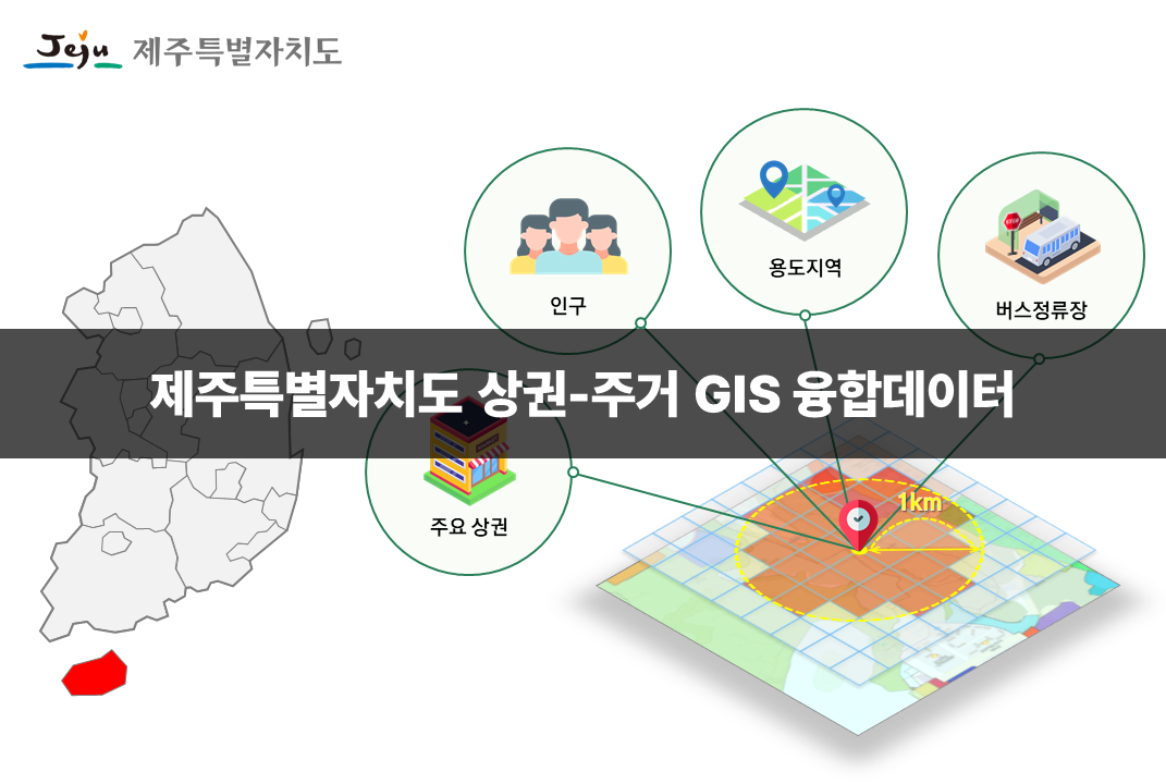 '제주특별자치도 상권-주거 GIS 융합데이터'상품 썸네일 이미지