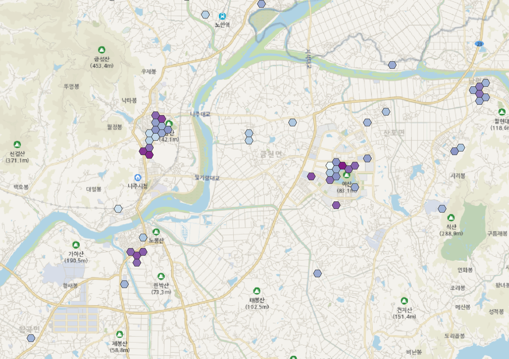 '전라남도 나주시 병원 입지 매력도'상품 썸네일 이미지