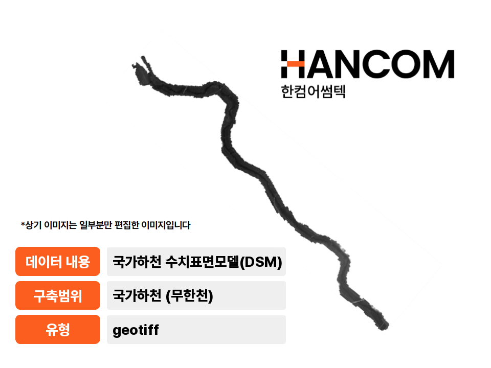 '국가하천(무한천) 수치표면모델(DSM)'상품 썸네일 이미지